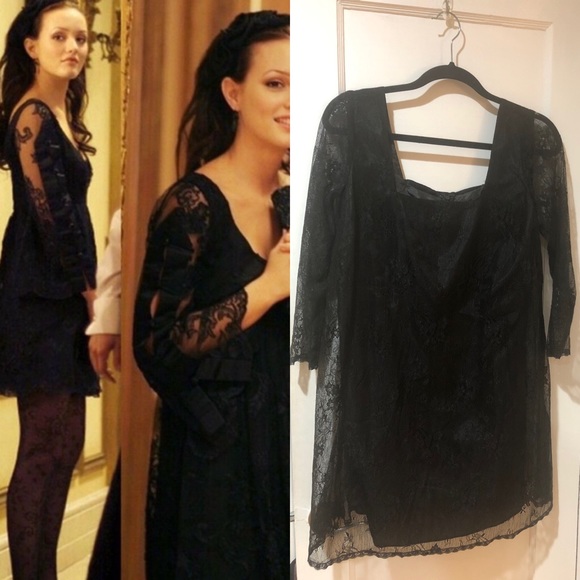 anna sui black dress